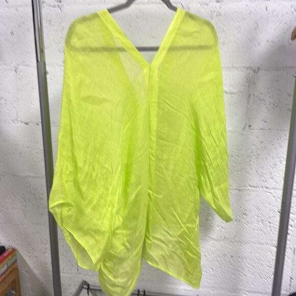Neon Yellow Swim Cover-Up - LOVE QUOTES - One Size NWOT - Picture 3 of 3